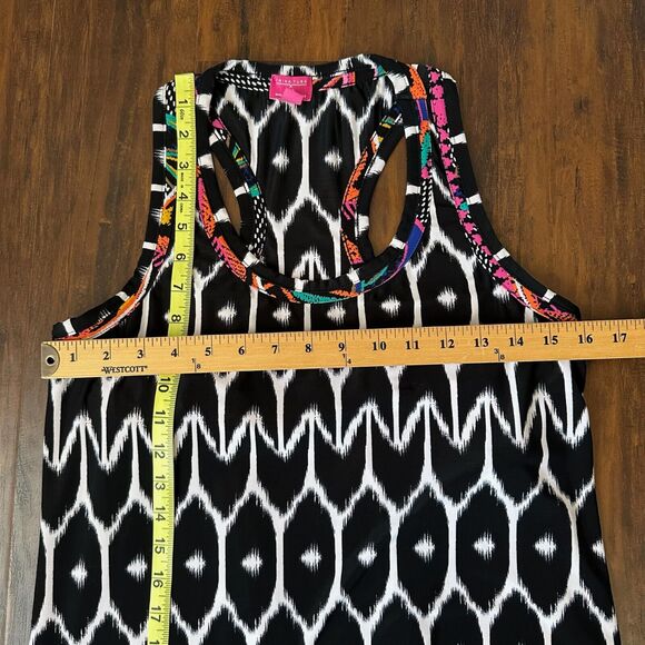 TRINA TURK x INC Africana Maxi Side Slit Dress in Black Ikat Print - Picture 13 of 14